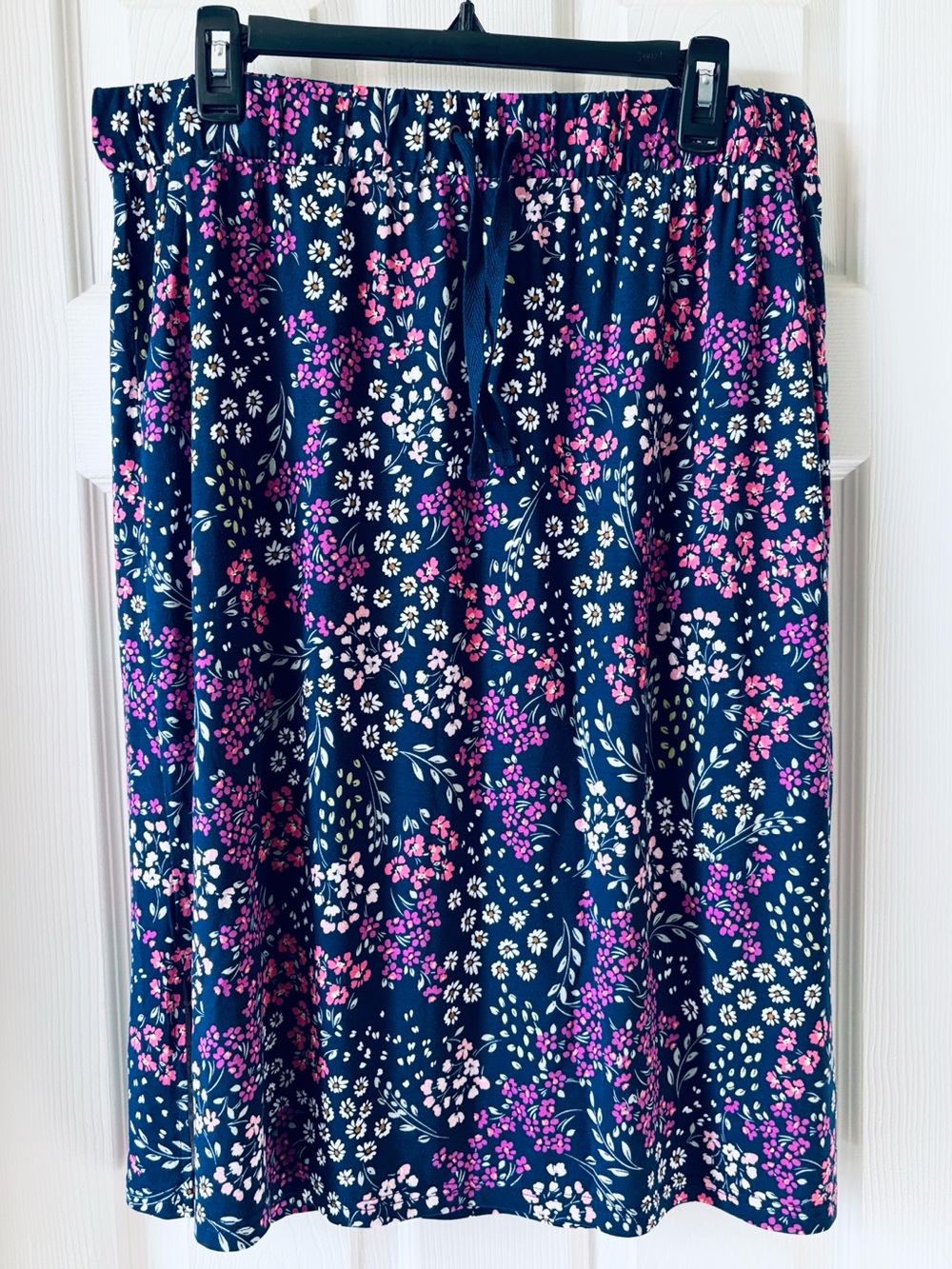 ☀️NEW LISTING☀️ St. John's Bay Navy A-Line Pull-On Skirt with Floral Print